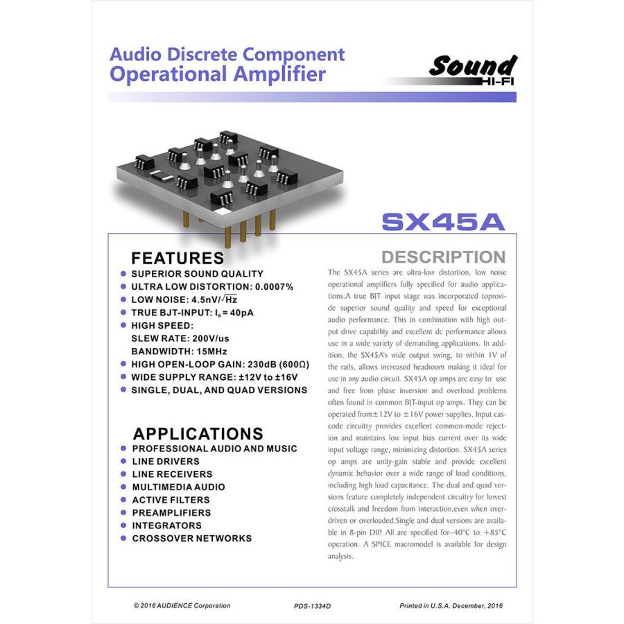 Discrete Single オペアンプ オーディオ プリアンプ HiFi Opamp