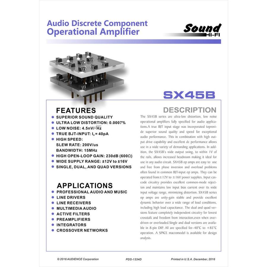 オーディオ ディスクリート デュアル オペアンプ Hi-Fi OP-AMP NE5532