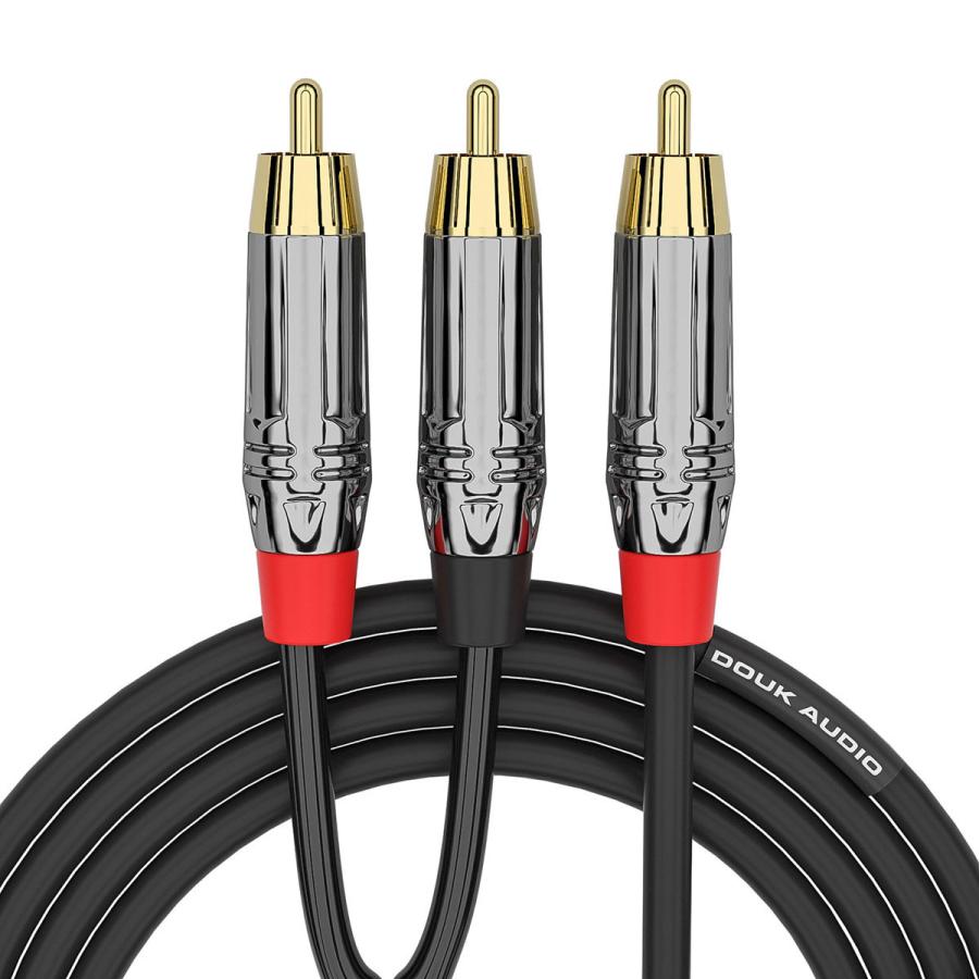 Nobsound Douk Audio OFC RCAケーブル 1 RCA to 2 ステレオ Nobsound Douk Audio OFC RCAケーブル 1 RCA to 2 ステレオ