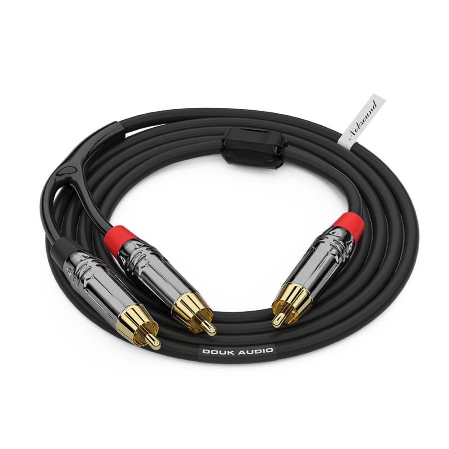 Nobsound Douk Audio OFC RCAケーブル 1 RCA to 2 RCA ステレオオーディオ変換ケーブル Y分配ケーブル 24K金メッキ端子 2M｜tysj-online｜08