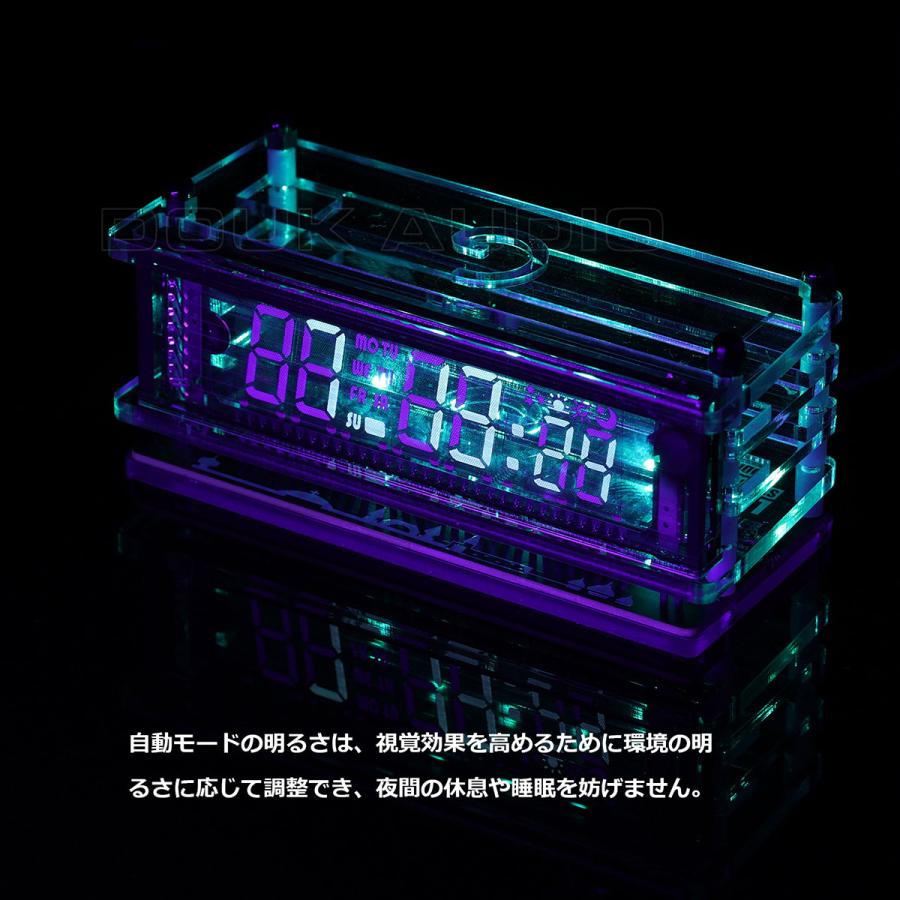 WIFI ヴィンテージ VFD 管時計 USB デスクトップ 装飾 時計 RGB WIFI ヴィンテージ VFD 管時計 USB デスクトップ 装飾 時計 RGB