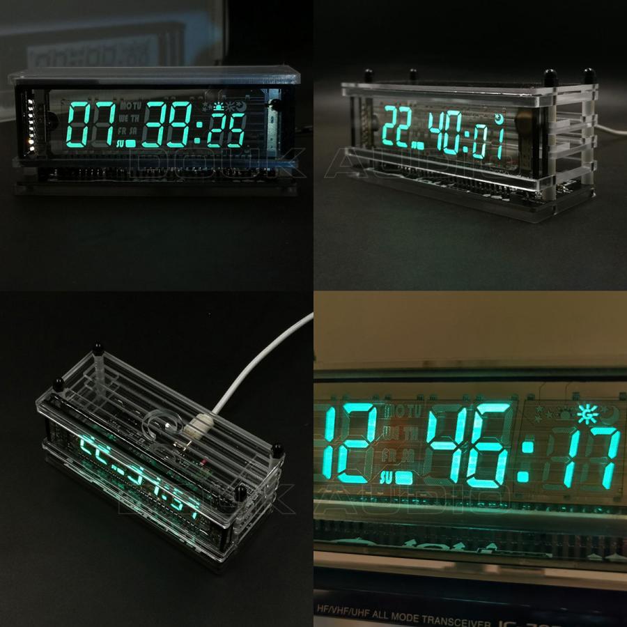 WIFI ヴィンテージ VFD 管時計 USB デスクトップ 装飾 時計 RGB WIFI ヴィンテージ VFD 管時計 USB デスクトップ 装飾 時計 RGB