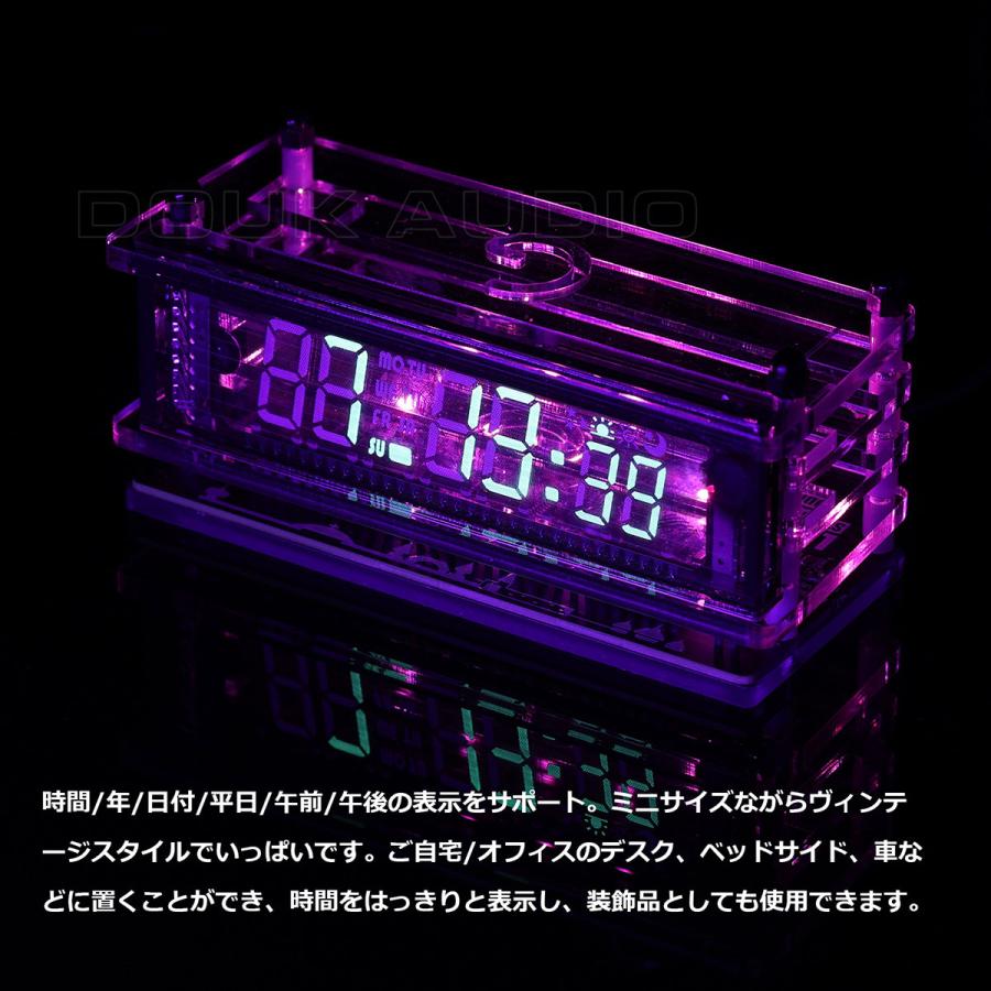 WIFI ヴィンテージ VFD 管時計 USB デスクトップ 装飾 時計 RGB WIFI ヴィンテージ VFD 管時計 USB デスクトップ 装飾 時計 RGB