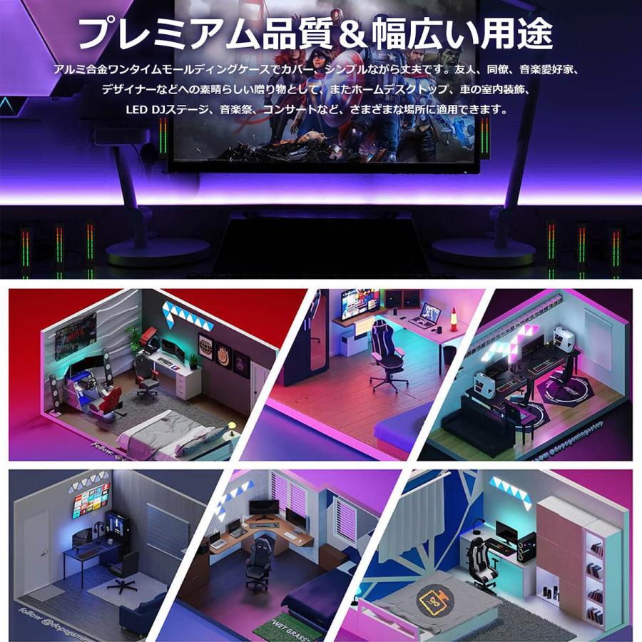 デュアルチャンネル LED サウンドレベルメーター ステレオ