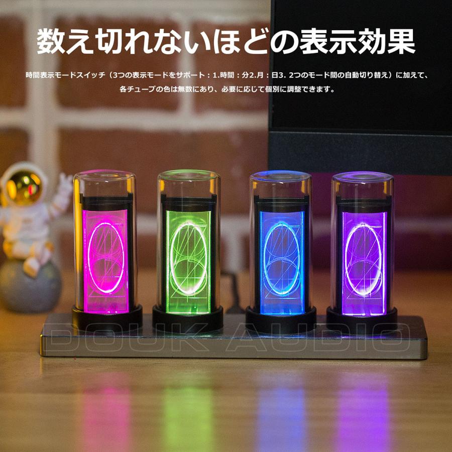ヴィンテージ LED ニキシー管風 時計 デジタル ディスプレイ APP ヴィンテージ LED ニキシー管風 時計 デジタル ディスプレイ APP