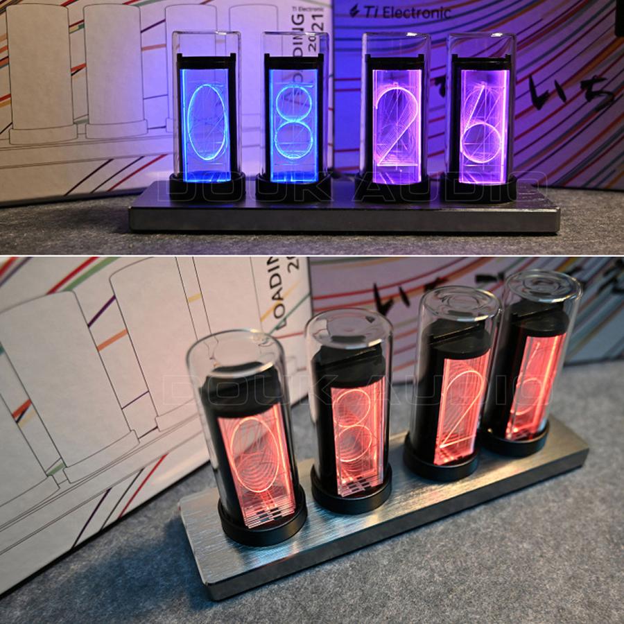 ヴィンテージ LED ニキシー管風 時計 デジタル ディスプレイ APP ヴィンテージ LED ニキシー管風 時計 デジタル ディスプレイ APP