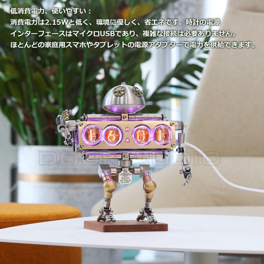 レトロ 4*IN-12 Nixie Tube Clock デジタル 金属 目覚まし時計 デスク