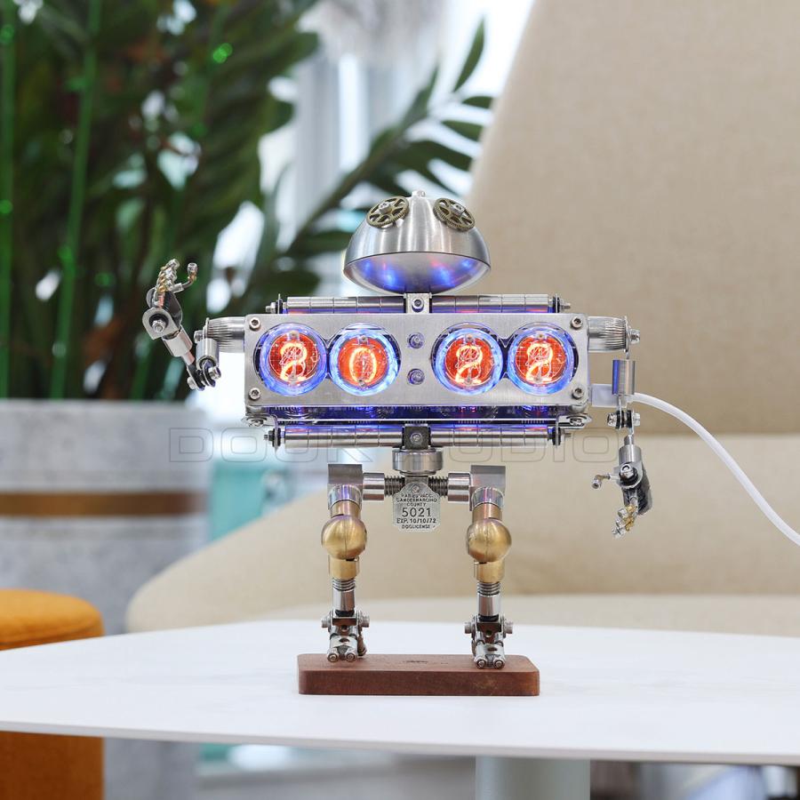 レトロ 4*IN-12 Nixie Tube Clock デジタル 金属 目覚まし時計