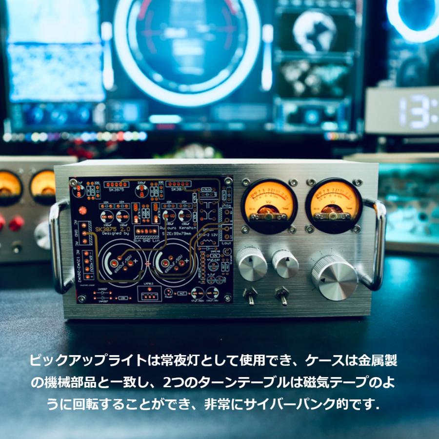 レトロ VUメーター 音楽スペクトル MIC ピックアップ ライト オーディオ インジケーター デスクトップ装飾 プレーヤー ギフト 回路基板バージョン｜tysj-online｜02