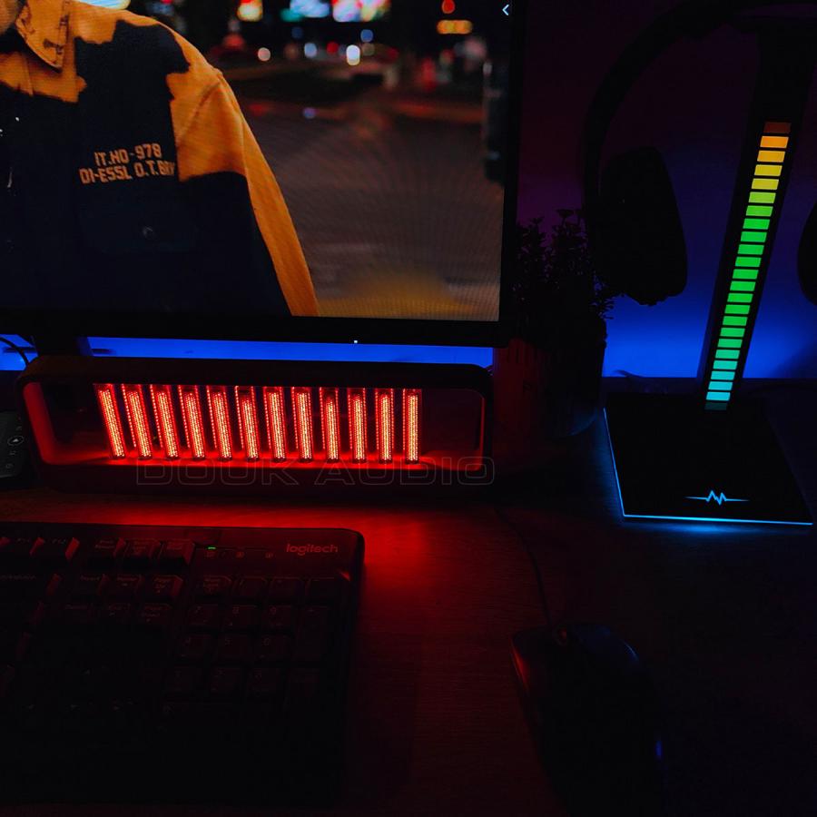 RGB LED チューブ MIC ピックアップ サウンド レベル メーター ミュージック スペクトラム ホーム デコレーション インジケーター_11