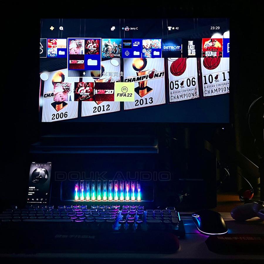 RGB LED チューブ MIC ピックアップ サウンド レベル メーター ミュージック スペクトラム ホーム デコレーション インジケーター_12