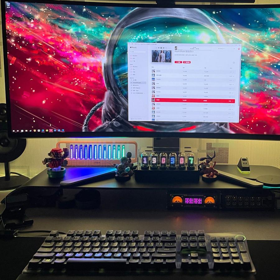RGB LED チューブ MIC ピックアップ サウンド レベル メーター ミュージック スペクトラム ホーム デコレーション インジケーター_14