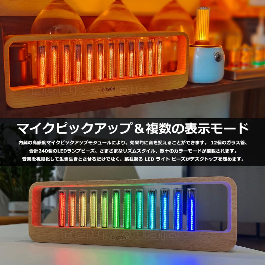 RGB LED チューブ MIC ピックアップ サウンド レベル メーター ミュージック スペクトラム ホーム デコレーション インジケーター_2