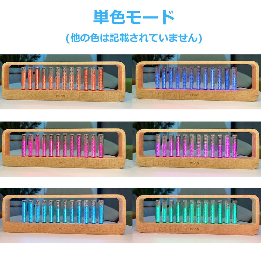 RGB LED チューブ MIC ピックアップ サウンド レベル メーター ミュージック スペクトラム ホーム デコレーション インジケーター_9