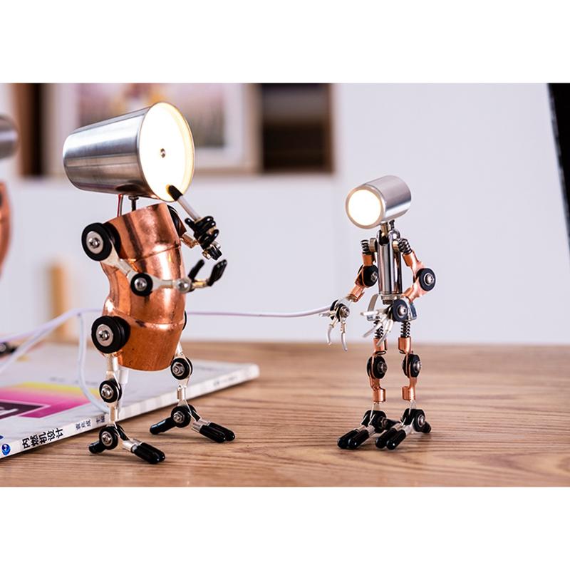 ヴィンテージ LED テーブルランプ 純粋な手作り デスク ロボット