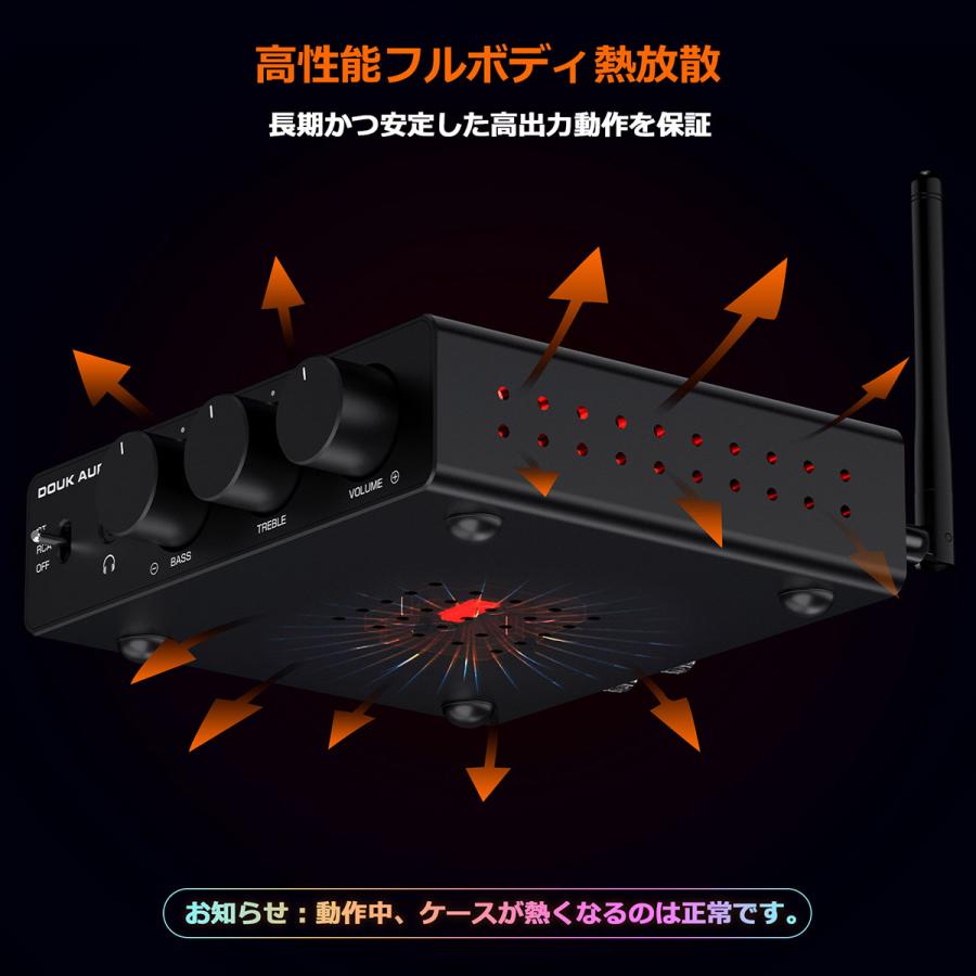 Nobsound A5 PRO: デジタルアンプ Bluetooth 5.1搭載 TPA3255チップ 300W×2出力 ベース/トレブル調整 ヘッドホンアンプ対応 ホームシアター/スタジオ用の画像