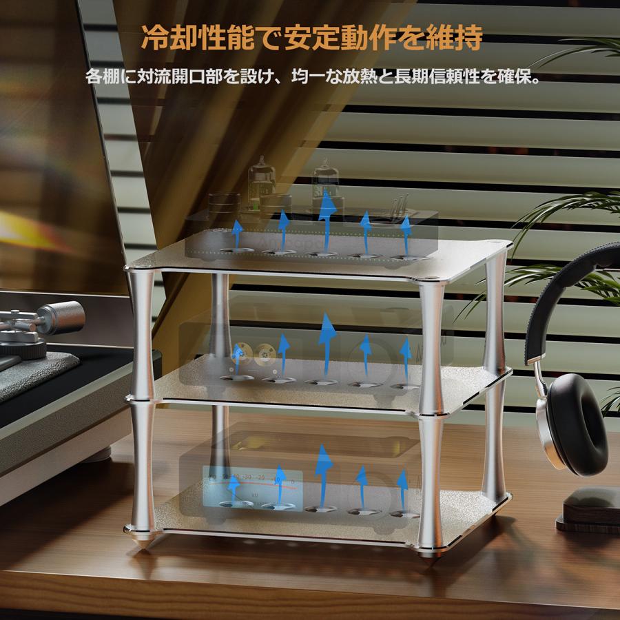Ampapa BK1 デスクトップ HiFi スタンド: A1 D1 Q1 ばどのシリーズ対応 アルミニウム製 パッシブ冷却 航空機グレード技術 デスクトップ オーディオシステムの画像