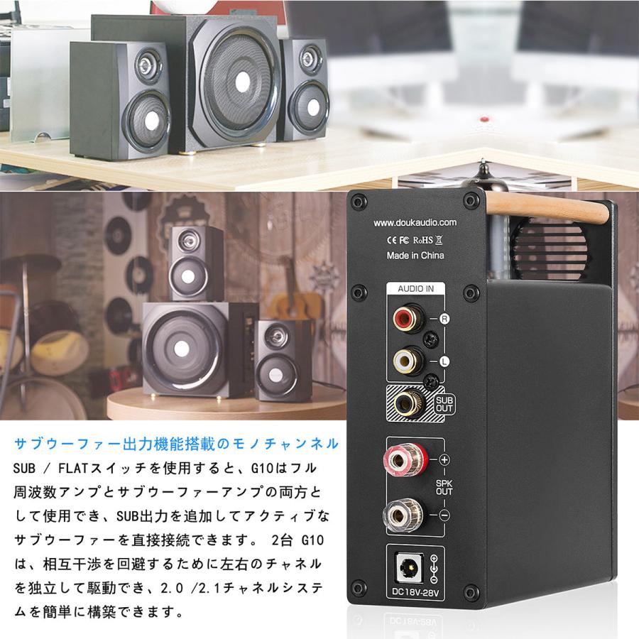 Douk Audio G10 6K4 モノチャンネル 真空管 アンプ サブウーファー