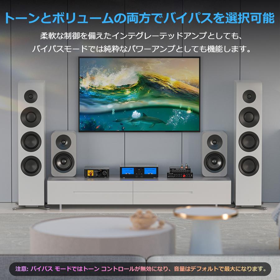 Nobsound G7 300W デジタルアンプ 2/4ch切替: TPA3255×2搭載 DMP-A6対応 VUメーター内蔵 バイパスモード 臨界聴取用 オーディオマニア向けの画像
