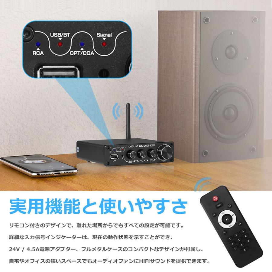 Nobsound M1 PLUS Mini Bluetooth 5.0 デジタルアンプ COAX / OPT パワーアンプ USB ミュージックプレーヤー Music Player 100W×2｜tysj-online｜11