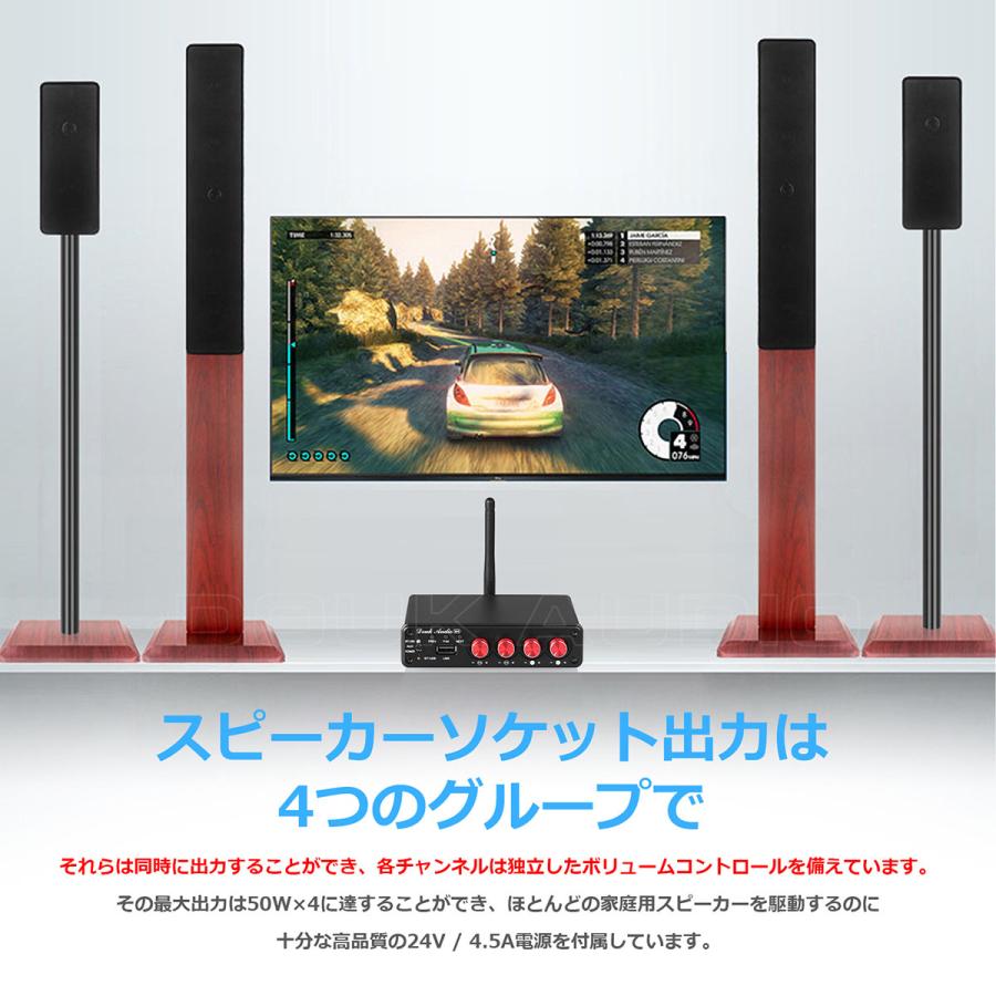 HiFi Bluetooth 5.0 デジタル パワーアンプ ステレオ 2/4 HiFi Bluetooth 5.0 デジタル パワーアンプ ステレオ 2/4