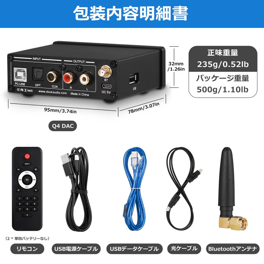 Nobsound Q4 192K Mini Bluetooth 5.0 ステレオ レシーバー USB Nobsound Q4 192K Mini Bluetooth 5.0 ステレオ レシーバー USB