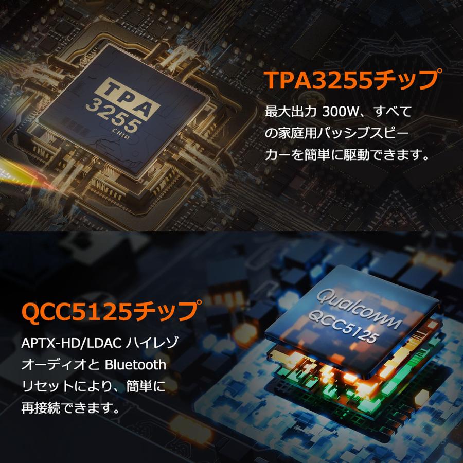 Nobsound T6PRO 真空管 ステレオ パワーアンプ: TPA3255 300Wx2出力 VU