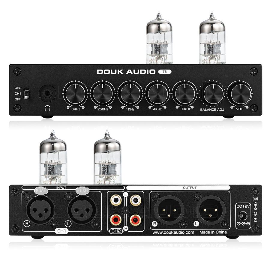 HiFi 6N3 真空管 5バンド EQ プリアンプ イコライザー XLR ホーム