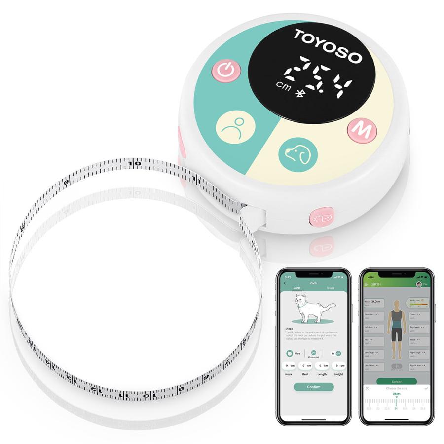 TOYOSO スマートボディメジャー（APP 付き） ペットの周囲測定用巻き尺