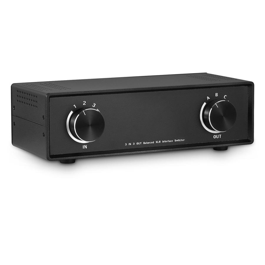Nobsound パッシブ 3-IN-3-OUT XLR バランス ステレオ オーディオ