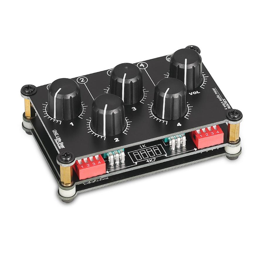 Mini ポータブル ステレオ 4チャンネル オーディオ ミキサー Mini ポータブル ステレオ 4チャンネル オーディオ ミキサー