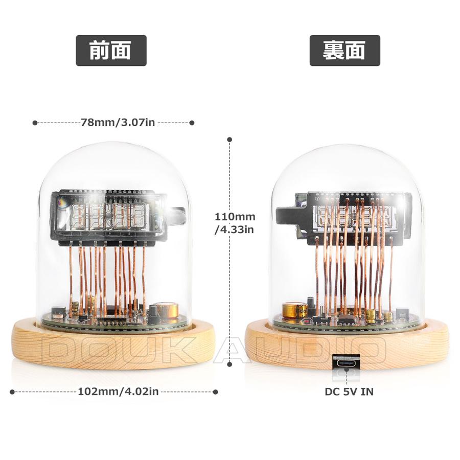 ビンテージ VFD クロック WIFI RGB LED ホーム マントルピース ビンテージ VFD クロック WIFI RGB LED ホーム マントルピース
