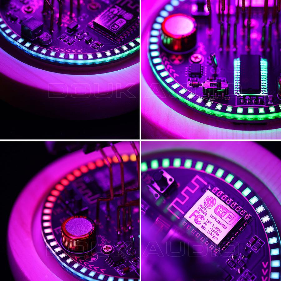 ビンテージ VFD クロック WIFI RGB LED ホーム マントルピース ビンテージ VFD クロック WIFI RGB LED ホーム マントルピース