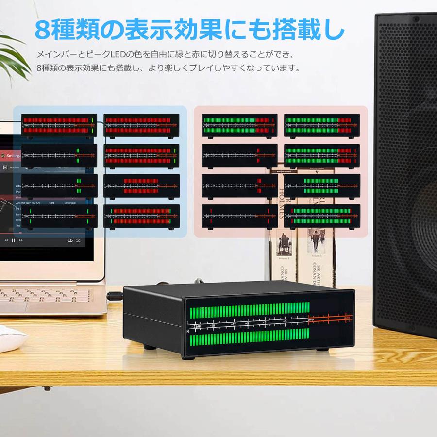 デュアルチャンネル LED サウンドレベルメーター MIC Music