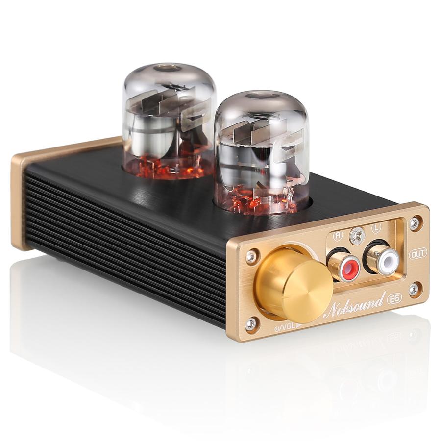 Nobsound E6 ミニ 真空管 プリアンプ： 12J1S搭載 105V高電圧設計 低