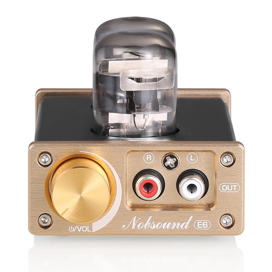 Nobsound E6 ミニ 真空管 プリアンプ： 12J1S搭載 105V高電圧設計 低