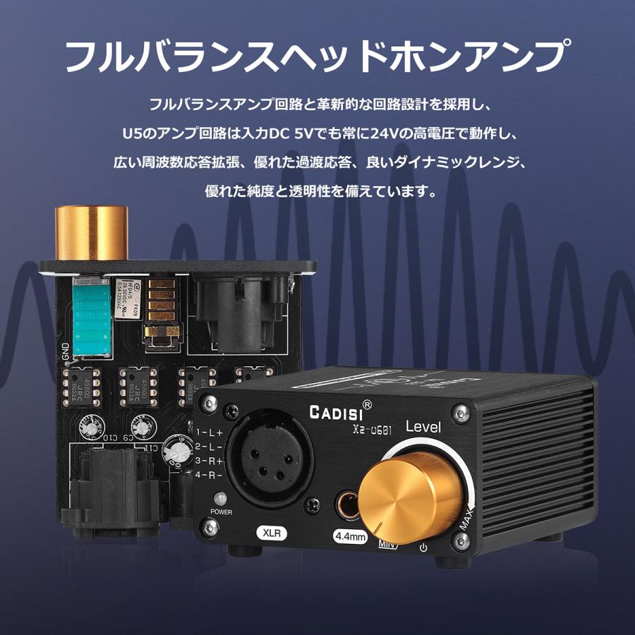 ハイレゾ バランス駆動 ポータブルアンプ セット Mini XLR / 4.4mmヘッドセット用 フルバランス ヘッドフォンアンプ