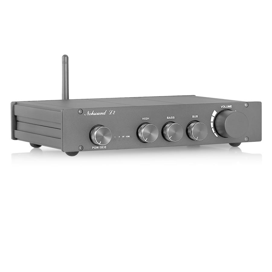 Nobsound L2 HiFi Bluetooth 5.0 デジタルプリアンプ サブウーファーアンプ クラスA デスクトップ ステレオ プリアンプ APTX