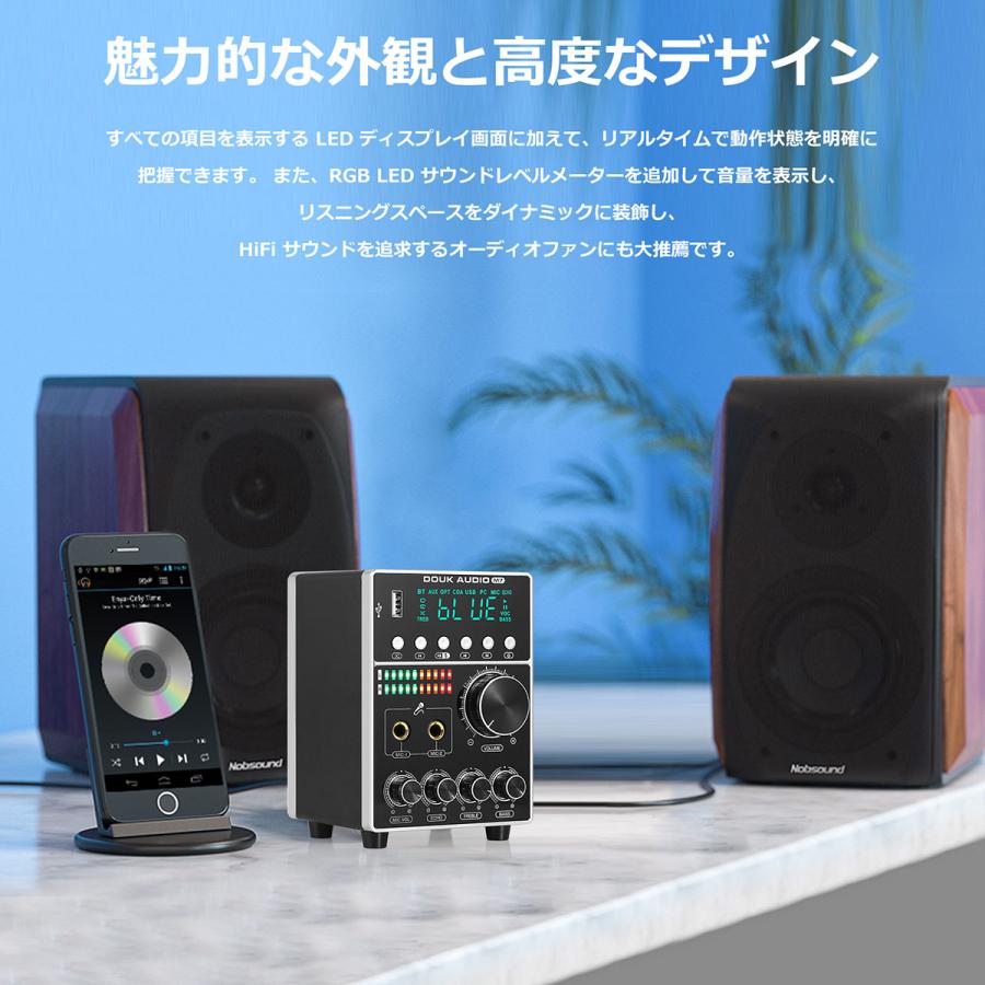 Nobsound M7 HIFI Bluetooth 5.0 デジタル パワーアンプ MIC S