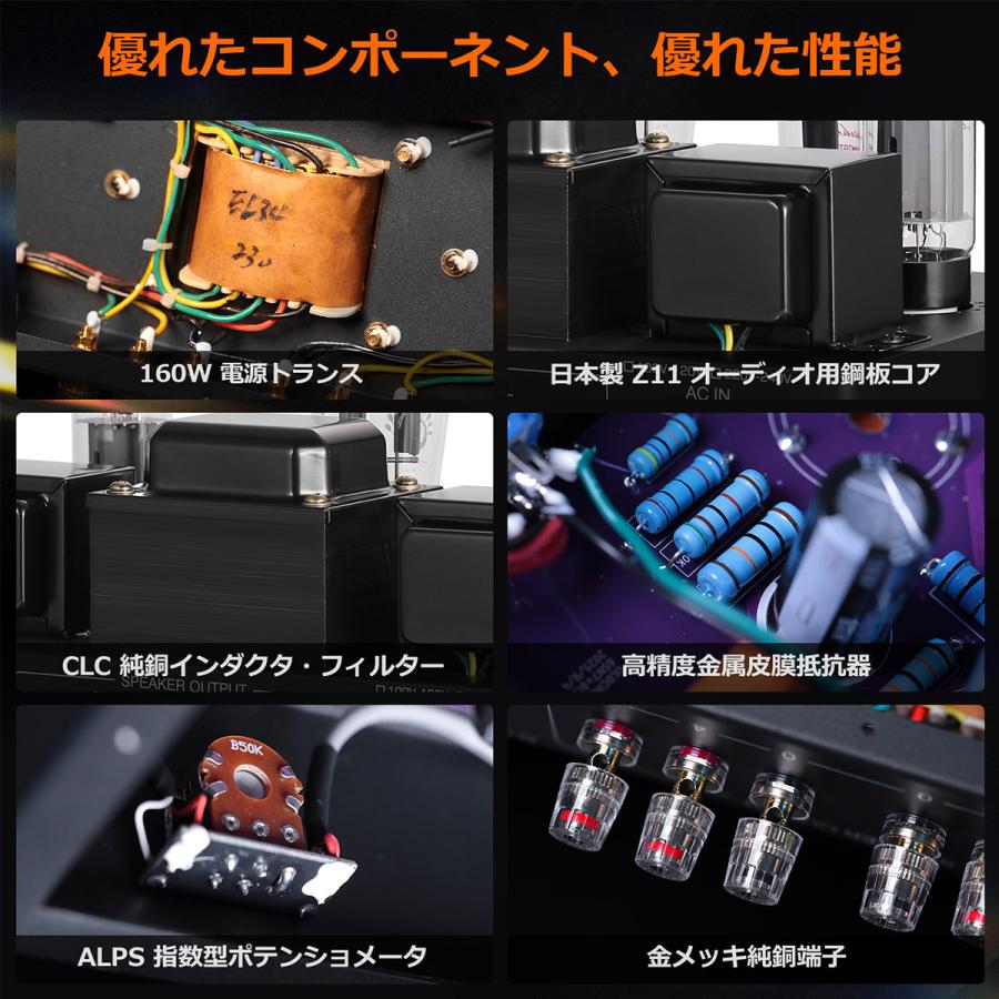 Nobsound F2 真空管 アンプ プリメインアンプ: シングルエンドA級 9W+