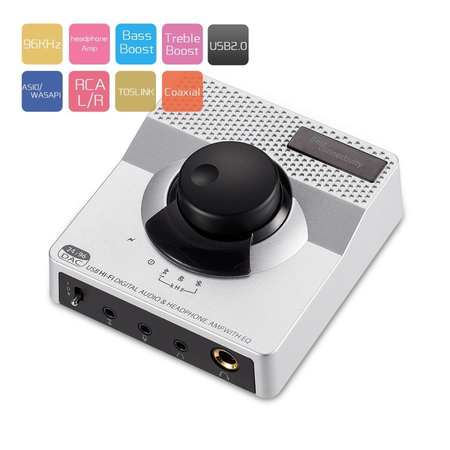 オーディオ DAC ハードウェア EQ ＆ ヘッドホンアンプ 付き デジタル