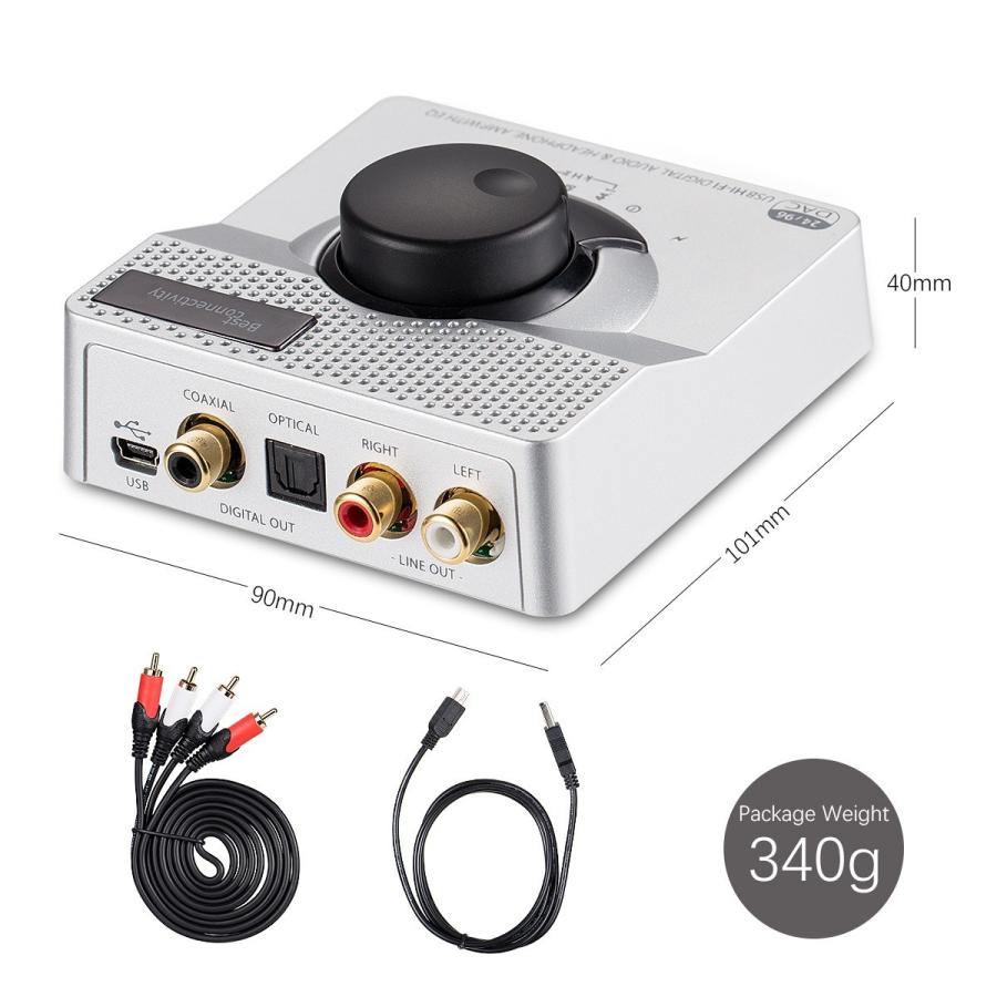 オーディオ DAC ハードウェア EQ ＆ ヘッドホンアンプ 付き デジタル