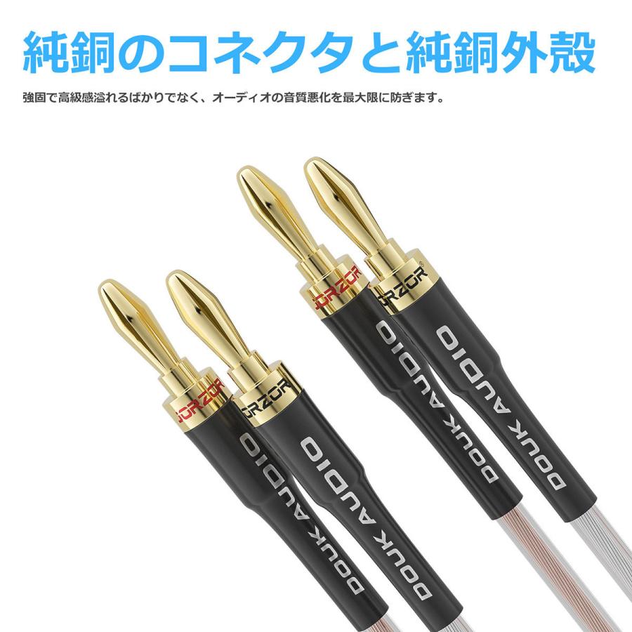 Nobsound Douk Audio 14AWG OFC スピーカーワイヤー ケーブル ワイヤー