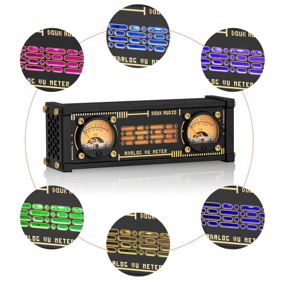 Retro Elekstube デュアル アナログ VUメーター RGB サウンド Retro Elekstube デュアル アナログ VUメーター RGB サウンド