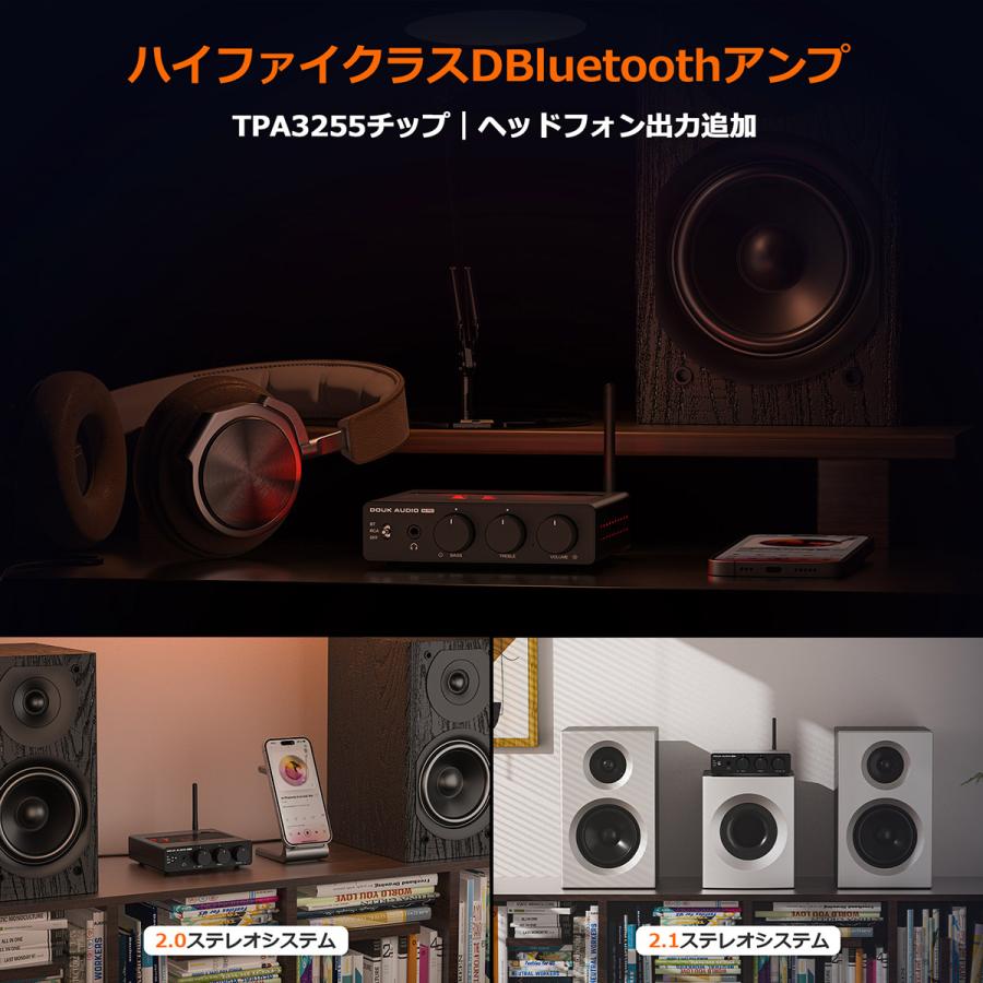 Nobsound A5 PRO: デジタルアンプ Bluetooth 5.1搭載 TPA3255チップ