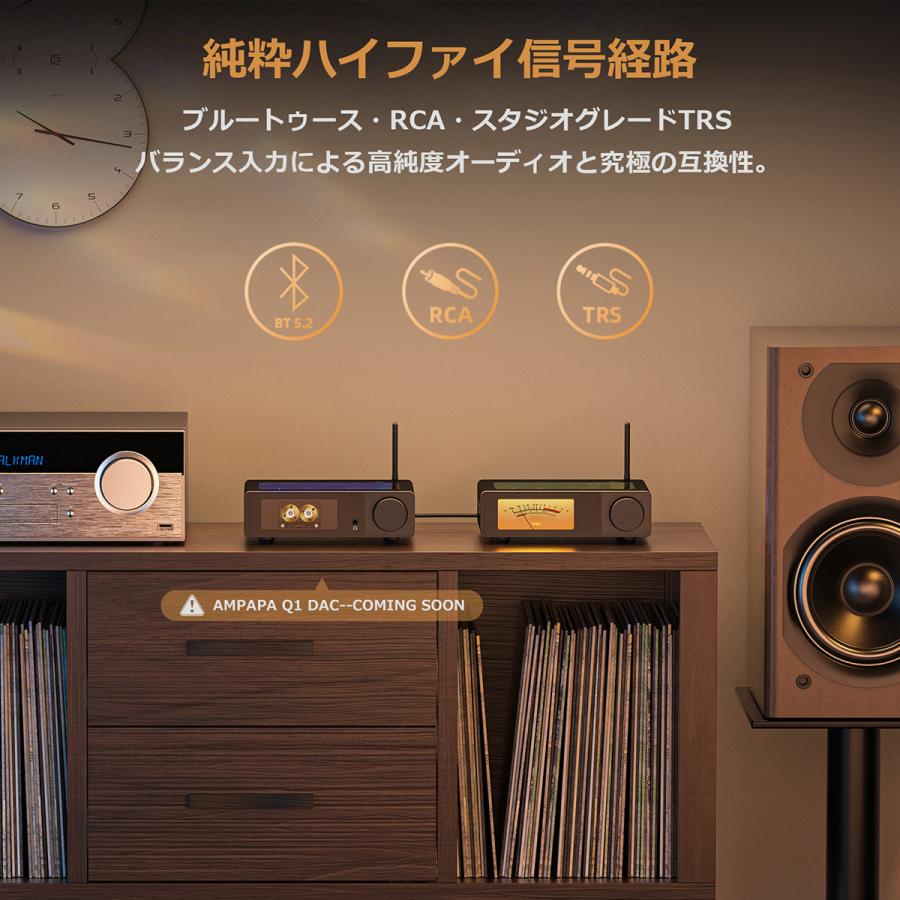 Ampapa 2チャンネル Bluetooth アンプ: HiFi 300W x2 ステレオアンプ