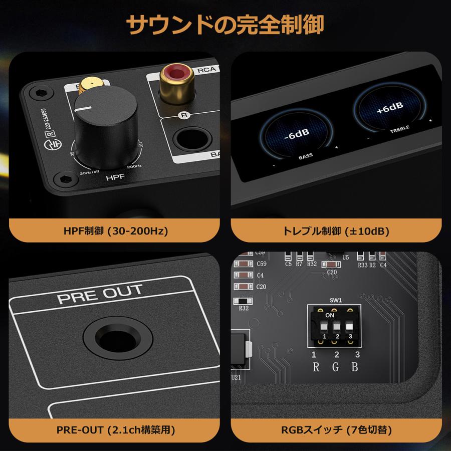 Ampapa 2チャンネル Bluetooth アンプ: HiFi 300W x2 ステレオアンプ