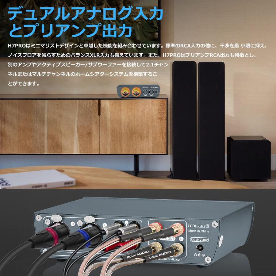 Nobsound Douk Audio H7 PRO TPA3255 デジタルアンプ VUメーター付き