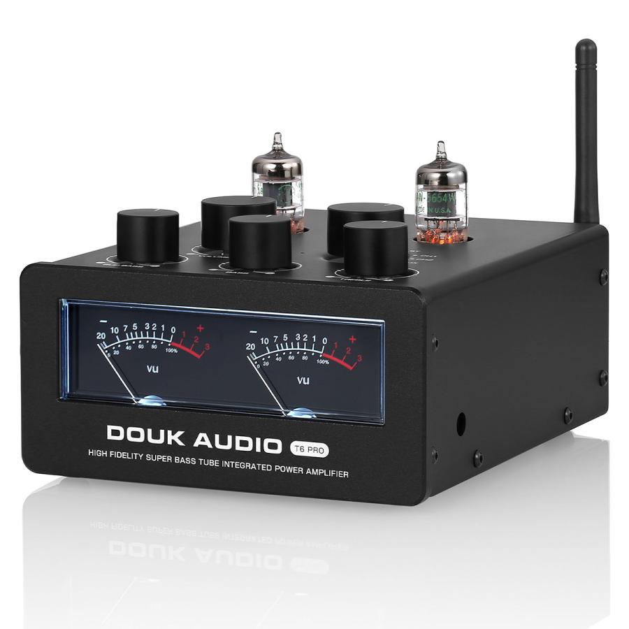 【Douk Audio T6PRO】 HIFI ミニ Bluetooth パワーアンプ 300W x2 真空管アンプ ブルートゥース VUメーター付き｜tysj-shop｜02