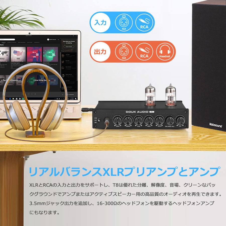 HiFi 6N3 真空管 5バンド EQ プリアンプ イコライザー XLR ホーム ヘッドホンアンプ HiFi 6N3 真空管 5バンド EQ プリアンプ イコライザー XLR ホーム ヘッドホンアンプ